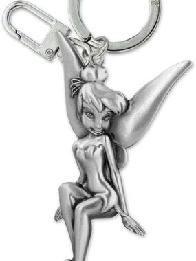 Disney Tinkerbell Pewter Keychain Purse Charm NEW